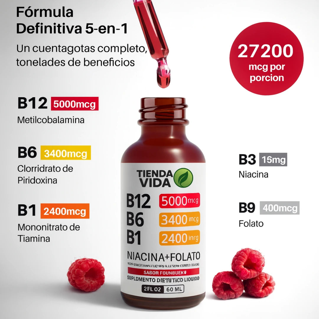 Vitamina B12 Metilcobalamina Sabor Frambuesa