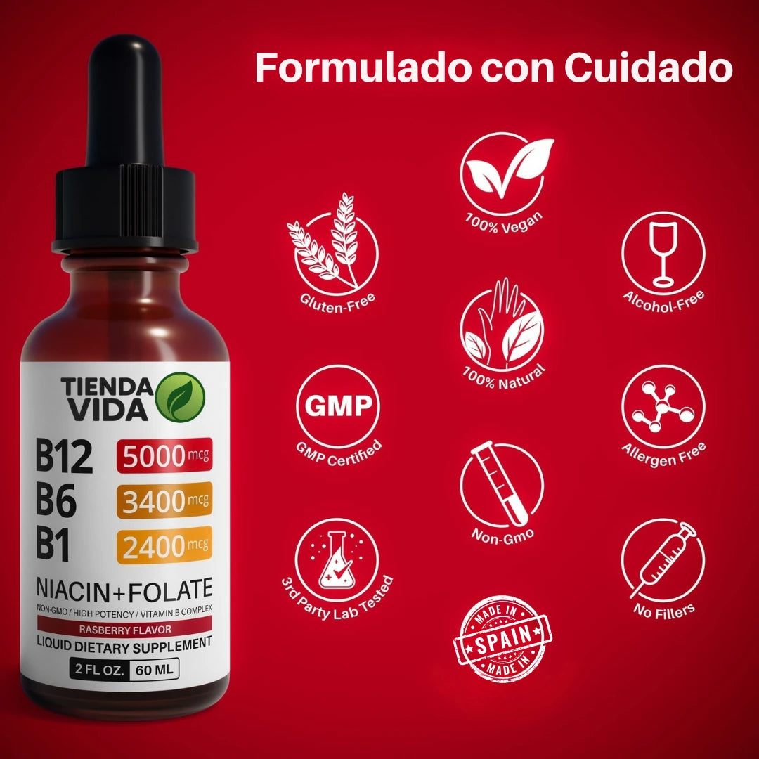 Vitamina B12 Metilcobalamina Sabor Frambuesa